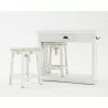 Nova Solo Halifax Counter Bar w/ 2 Stools & 2 Cushions - Table in Front Side Angle - Nova Solo Halifax Counter Bar w/ 2 Stools & 2 Cushions - Table in Front Side Angle