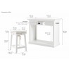 Nova Solo Halifax Counter Bar w/ 2 Stools & 2 Cushions - Closeup Angle
