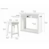 Nova Solo Halifax Counter Bar w/ 2 Stools & 2 Cushions - Closeup Angle - Nova Solo Halifax Counter Bar w/ 2 Stools & 2 Cushions - Closeup Angle