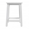 Nova Solo Halifax Stool - White  - Front Angle