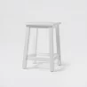 Nova Solo Halifax Stool - White  - Front Side View - Nova Solo Halifax Stool - White  - Front Side View