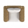 Sunset West Playa Oversized Swivel Club Chair in Soothe Pearl w/ Flange Welt Top