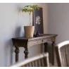 Solid Teak Console Table - Angled View - Solid Teak Console Table - Angled View