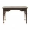 Nova Solo Hygge Solid Teak Writing Desk - Front Angle - Nova Solo Hygge Solid Teak Writing Desk - Front Angle