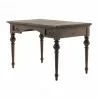 Nova Solo Hygge Solid Teak Writing Desk - Front Side Angle - Nova Solo Hygge Solid Teak Writing Desk - Front Side Angle