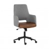 Sunpan Ian Office Chair - Bravo Cognac/Salt and Pepper Tweed  - Front Side Angle