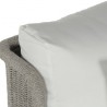 Sunpan Ibiza Armless Chair in Natural - Stinson White - Closeup Top Angle