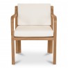 Moe's Home Collection Nellie Outdoor Dining Chair in White - Front