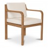 Moe's Home Collection Nellie Outdoor Dining Chair in White - Angled View