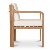 Moe's Home Collection Nellie Outdoor Dining Chair in White - Side View
