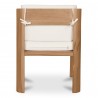 Moe's Home Collection Nellie Outdoor Dining Chair in White - Back View