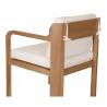 Moe's Home Collection Nellie Outdoor Dining Chair in White - Back Angled