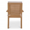 Moe's Home Collection Mateo Outdoor Dining Chair in White - Back View