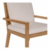 Moe's Home Collection Mateo Outdoor Dining Chair in White - Seat Close-up