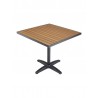 TA-PT Tops Faux Teak / Aluminum Edge - Square - Faux Teak