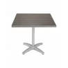 TA-PT Tops Faux Teak / Aluminum Edge - Square - Gray Faux Teak Front - TA-PT Tops Faux Teak / Aluminum Edge - Square - Gray Faux Teak Front