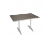 TA-PT Tops Faux Teak / Aluminum Edge - Rectangular - Gray Faux Teak 