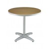 TA-PT TOPS Tops - Round - Faux Teak with Silver Frame