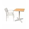 TA-PT Tops Faux Teak / Aluminum Edge - Square - With Chair - TA-PT Tops Faux Teak / Aluminum Edge - Square - With Chair