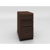 Furnitech Tango Brazilian Cherry 3 Drawer File Cabinet in Cognac