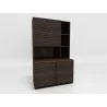 Furnitech Tango 47" Bookcase/Storage Cabinet in Brazilian Cherry with Cognac Finish - Furnitech Tango 47" Bookcase/Storage Cabinet in Brazilian Cherry with Cognac Finish