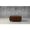 Furnitech 48” Mid-Century Modern Coffee Table in a Cognac Finish over Brazilian Cherry Wood Veneers and Solid Black Cherry Wood Legs - Front Angle - Furnitech 48” Mid-Century Modern Coffee Table in a Cognac Finish over Brazilian Cherry Wood Veneers and Solid Black Cherry Wood Legs - Front Angle