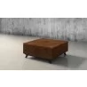 Furnitech 48” Mid-Century Modern Coffee Table in a Cognac Finish over Brazilian Cherry Wood Veneers and Solid Black Cherry Wood Legs - Front Side Angle - Furnitech 48” Mid-Century Modern Coffee Table in a Cognac Finish over Brazilian Cherry Wood Veneers and Solid Black Cherry Wood Legs - Front Side Angle