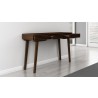 Furnitech Tango 43" Tango Mid-Century Modern Brazilian Cherry Wood Sofa Table - Side Perspective