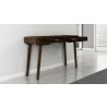 Furnitech Tango 43" Tango Mid-Century Modern Brazilian Cherry Wood Sofa Table - Side Perspective - Furnitech Tango 43" Tango Mid-Century Modern Brazilian Cherry Wood Sofa Table - Side Perspective