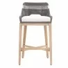Essentials For Living Tapestry Barstool in Dove Flat Rope - Front Angle - Essentials For Living Tapestry Barstool in Dove Flat Rope - Front Angle