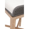 Essentials For Living Tapestry Barstool in Dove Flat Rope - Seat Edge Close-up