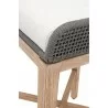 Essentials For Living Tapestry Barstool in Dove Flat Rope - Seat Edge Close-up - Essentials For Living Tapestry Barstool in Dove Flat Rope - Seat Edge Close-up