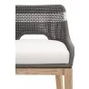 Essentials For Living Tapestry Barstool in Dove Flat Rope - Seat Close-up - Essentials For Living Tapestry Barstool in Dove Flat Rope - Seat Close-up