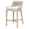Essentials For Living Tapestry Barstool in Taupe White - Front Side Angle - Essentials For Living Tapestry Barstool in Taupe White - Front Side Angle