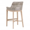 Essentials For Living Tapestry Barstool - Taupe & White Flat Rope, Natural Gray Mahogany - Back Side Angle