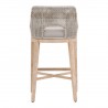 Essentials For Living Tapestry Barstool - Taupe & White Flat Rope, Natural Gray Mahogany - Back Angle