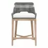 Essentials For Living Tapestry Counter Stool in Dove Flat Rope - Front Angle - Essentials For Living Tapestry Counter Stool in Dove Flat Rope - Front Angle