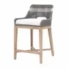 Essentials For Living Tapestry Counter Stool in Dove Flat Rope - Front Side Angle - Essentials For Living Tapestry Counter Stool in Dove Flat Rope - Front Side Angle