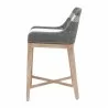 Essentials For Living Tapestry Counter Stool in Dove Flat Rope - Side Angle - Essentials For Living Tapestry Counter Stool in Dove Flat Rope - Side Angle