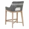 Essentials For Living Tapestry Counter Stool in Dove Flat Rope - Back Side Angle - Essentials For Living Tapestry Counter Stool in Dove Flat Rope - Back Side Angle