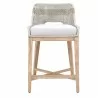 Essentials For Living Tapestry Counter Stool in Taupe White - Front Angle - Essentials For Living Tapestry Counter Stool in Taupe White - Front Angle
