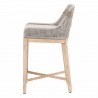 Essentials For Living Tapestry Counter Stool - Taupe & White Flat Rope, Taupe Stripe, Performance Pumice, Natural Gray Mahogany - Side Angle