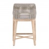 Essentials For Living Tapestry Counter Stool - Taupe & White Flat Rope, Taupe Stripe, Performance Pumice, Natural Gray Mahogany - Back Angle