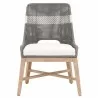 Essentials For Living Tapestry Dining Chair in Dove Flat Rope - Front Angle - Essentials For Living Tapestry Dining Chair in Dove Flat Rope - Front Angle