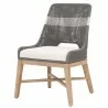 Essentials For Living Tapestry Dining Chair in Dove Flat Rope - Front Side Angle - Essentials For Living Tapestry Dining Chair in Dove Flat Rope - Front Side Angle