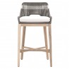 Essentials For Living Tapestry Outdoor Barstool in Dove Flat Rope - Front