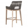 Essentials For Living Tapestry Outdoor Barstool in Dove Flat Rope - Back Angled