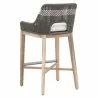Essentials For Living Tapestry Outdoor Barstool in Dove Flat Rope - Back Side Angle - Essentials For Living Tapestry Outdoor Barstool in Dove Flat Rope - Back Side Angle
