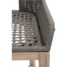 Essentials For Living Tapestry Outdoor Barstool in Dove Flat Rope - Seat Close-up