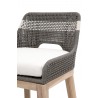 Essentials For Living Tapestry Outdoor Barstool in Dove Flat Rope - Seat Back